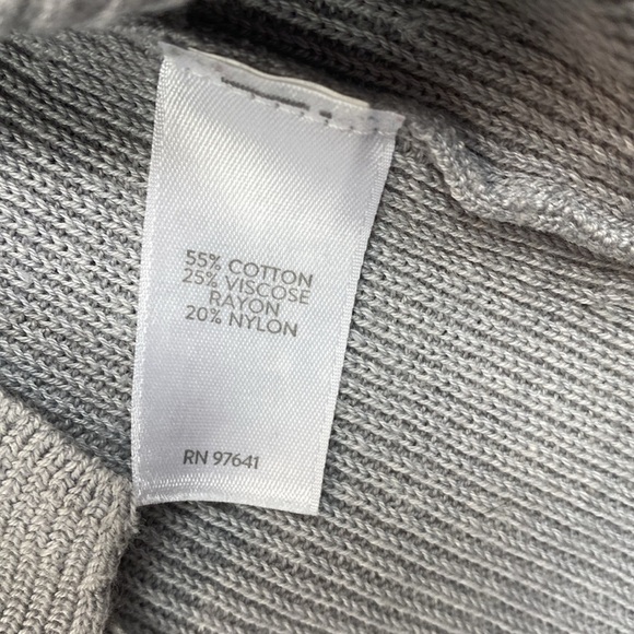 J. Jill tunic sweater soft gray L cotton blend longer length lightweight - Picture 8 of 11